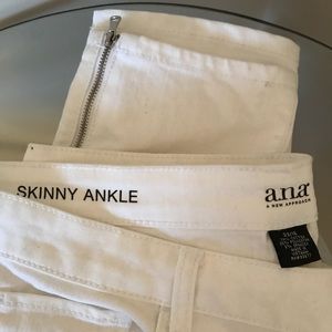 Pure White Skinny Ankle Jeans